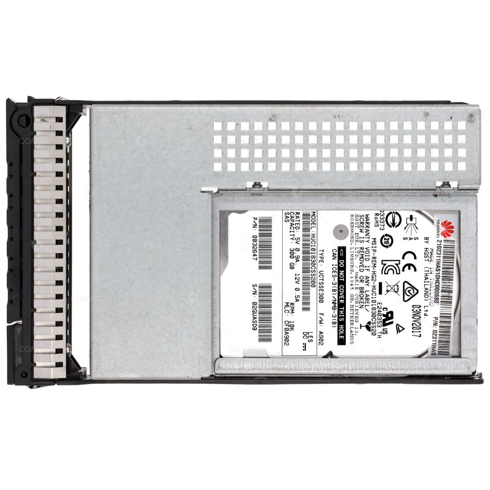 02311HAS HUAWEI HARD DRIVE 300GB 10K 6G SAS 2.5 IN 3.5 0B32647, HUC101830CSS200